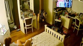 Stepsister inserting stuff into her greedy pussy in spy cam porn movie here