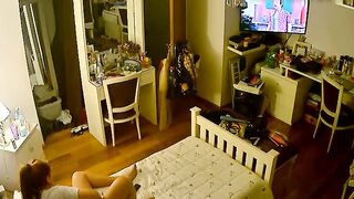 Stepsister inserting stuff into her greedy pussy in spy cam porn movie here