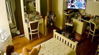 Stepsister inserting stuff into her greedy pussy in spy cam porn movie here