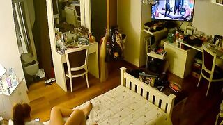 Stepsister inserting stuff into her greedy pussy in spy cam porn movie here