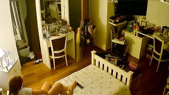 Stepsister inserting stuff into her greedy pussy in spy cam porn movie here