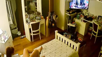 Stepsister inserting stuff into her greedy pussy in spy cam porn movie here