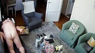 HD cam footage showing a sexy stepmom who takes dad's dick all the way inside