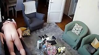 HD cam footage showing a sexy stepmom who takes dad's dick all the way inside