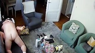 HD cam footage showing a sexy stepmom who takes dad's dick all the way inside