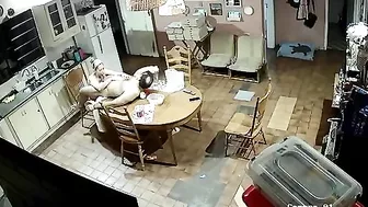 Spy movie showing a horny European step siblings couple that fucks happily