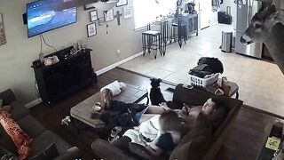 Brutal fuck scene showing a horny dude who wants to USE his stepsister SPYCAM