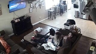 Brutal fuck scene showing a horny dude who wants to USE his stepsister SPYCAM