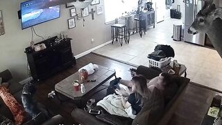 Brutal fuck scene showing a horny dude who wants to USE his stepsister SPYCAM