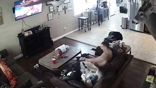 Brutal fuck scene showing a horny dude who wants to USE his stepsister SPYCAM