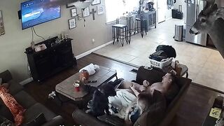 Brutal fuck scene showing a horny dude who wants to USE his stepsister SPYCAM