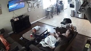 Brutal fuck scene showing a horny dude who wants to USE his stepsister SPYCAM