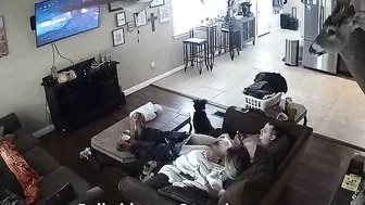 Brutal fuck scene showing a horny dude who wants to USE his stepsister SPYCAM