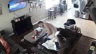 Brutal fuck scene showing a horny dude who wants to USE his stepsister SPYCAM