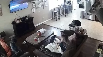 Brutal fuck scene showing a horny dude who wants to USE his stepsister SPYCAM