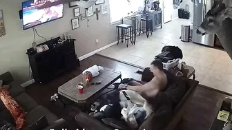 Brutal fuck scene showing a horny dude who wants to USE his stepsister SPYCAM