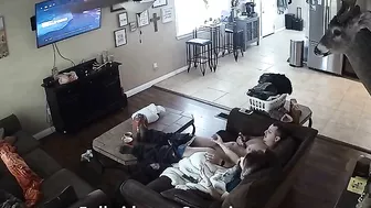 Brutal fuck scene showing a horny dude who wants to USE his stepsister SPYCAM