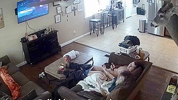 Brutal fuck scene showing a horny dude who wants to USE his stepsister SPYCAM