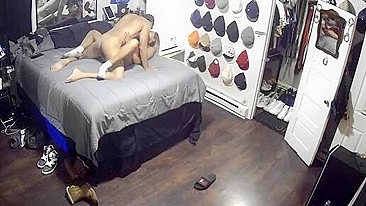 Awesome black cock slides in her pussy in hidden cam footage in HD quality