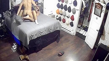 Awesome black cock slides in her pussy in hidden cam footage in HD quality