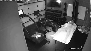 Older guy enjoying a four handed massage session in free IP cam porn video