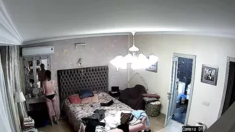 French family teasing with a horny ten girl from the sexy IP cam footage