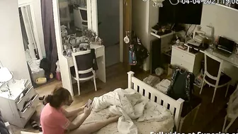 Dirty talking girl sexting and enjoying phone sex as we peek at her hot body