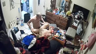 Old American parents fucking as their kinky son spies on their fucking