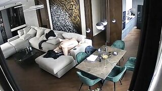 Hot stepbro and stepsister from Canada fucking in spy cam porn movie on couch