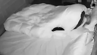 Naughty son is spying on his parents and watches them fuck under the blanket