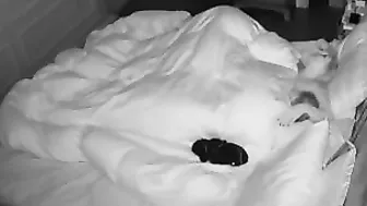 Naughty son is spying on his parents and watches them fuck under the blanket