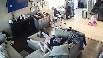 Passionate teens are caught having sex on a hidden cam by her naughty brother