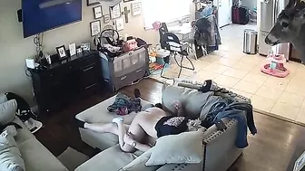 Passionate teens are caught having sex on a hidden cam by her naughty brother