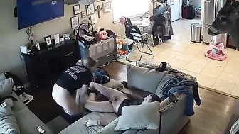 Passionate teens are caught having sex on a hidden cam by her naughty brother