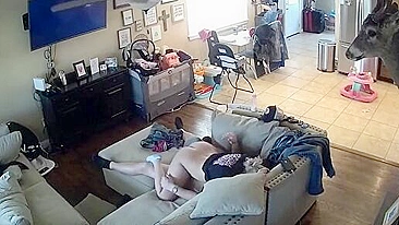 Passionate teens are caught having sex on a hidden cam by her naughty brother