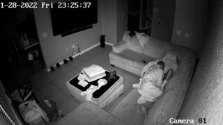 Parents watch their daughter blowing her boyfriend on a hidden cam while they're away