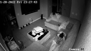 Parents watch their daughter blowing her boyfriend on a hidden cam while they're away