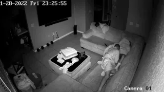 Parents watch their daughter blowing her boyfriend on a hidden cam while they're away