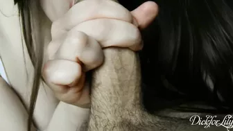 My bitch's mouth is a fucking cummy spit factory!