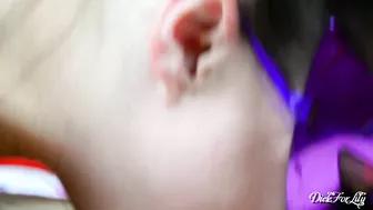 Greedy cunt sucks dick and eats cum from uncircumcised fuckers on Day 19!