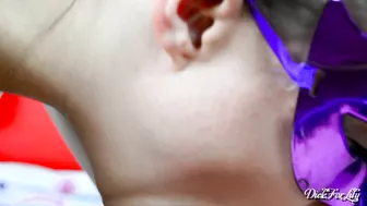 Greedy cunt sucks dick and eats cum from uncircumcised fuckers on Day 19!