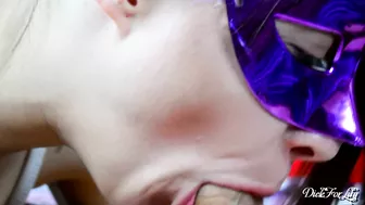 Greedy cunt sucks dick and eats cum from uncircumcised fuckers on Day 19!