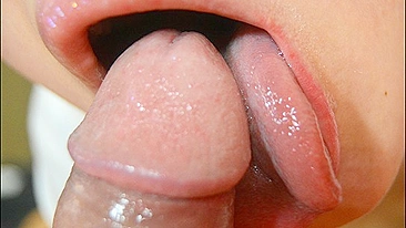 Gentle Blowjob Close-Up for Hubby? Fuck That! Give Him a Rough Tongue Fucking!