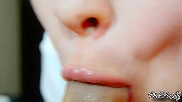 Gentle Blowjob Close-Up for Hubby? Fuck That! Give Him a Rough Tongue Fucking!