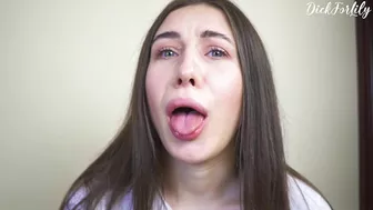 My bro's girlfriend gave me a hot blowjob and swallowed my load like a dirty slut!