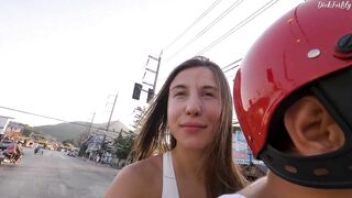 Tourist Fucked My Bike and Got Cum All Over Her Tits!