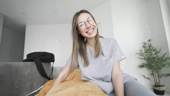 Neighbor Nurse Fucked Me Missionary-Style After Taking My Temperature with Her Mouth!