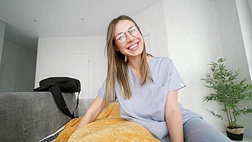 Neighbor Nurse Fucked Me Missionary-Style After Taking My Temperature with Her Mouth!