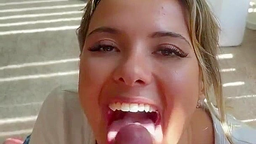 GF Amateur Rides Cowgirl & Swallows Cum in Homemade Porn