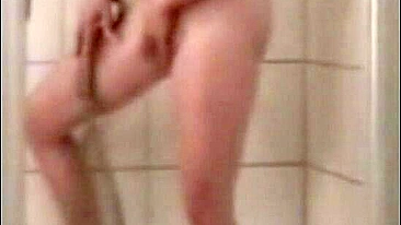 Steamy Shower Fingering Session Caught on Hidden Cam